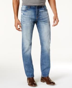 William Rast Men's Straight-fit Ripped Jeans