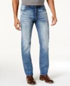 William Rast Men's Straight-fit Ripped Jeans