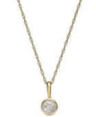 Diamond Accent Circle Pendant Necklace In 14k Gold
