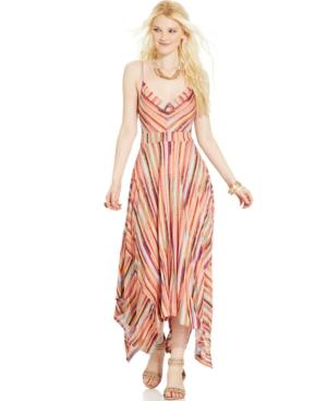 American Rag Printed Handkerchief-hem Maxi Dress