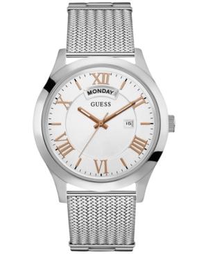 Guess Men's Stainless Steel Mesh Bracelet Watch 44mm U0923g1