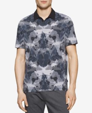 Calvin Klein Reverse Print Striped Polo