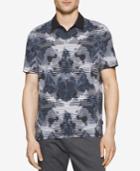 Calvin Klein Reverse Print Striped Polo