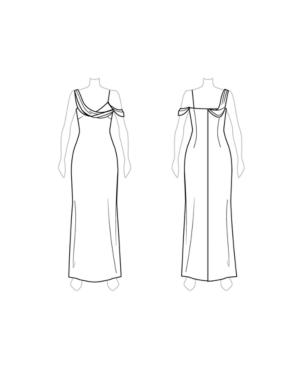 Customize: Raise Backline - Fame And Partners Metallic Raised-back-neckline Dress