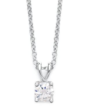 X3 Diamond Necklace, 18k White Gold Certified Diamond Pendant (1/2 Ct. T.w.)