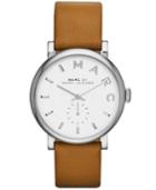 Marc By Marc Jacobs Watch, Women's Baker Mocha Textured Leather Strap 37mm Mbm1265