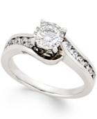 Trumiracle Diamond Swirl Bypass Engagement Ring (1 Ct.t.w.) In 14k White Gold