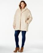 Calvin Klein Plus Size Quilt-lined Faux-fur Coat