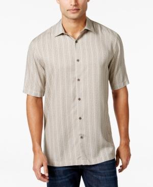 Alfani Black Dash-print Short-sleeve Shirt, Only At Macy's