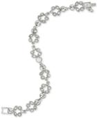 Givenchy Silver-tone Crystal And Imitation Pearl Flex Bracelet