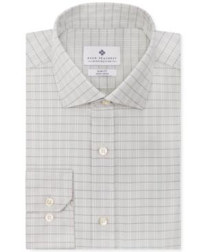 Ryan Seacrest Slim-fit Non-iron Dove Check Dress Shirt, Only At Macy's