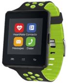 Itouch Men's Air 2 Black & Green Perforated Silicone Strap Touchscreen Smart Watch 45mm