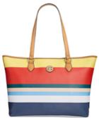 Giani Bernini Striped Saffiano Large Tote, Only At Macy's
