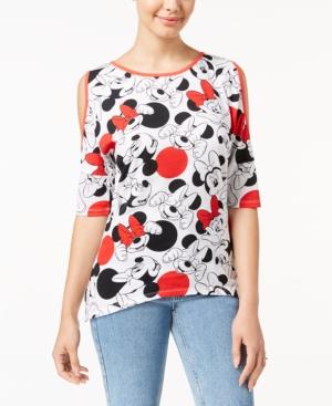 Disney Juniors' Minnie Mouse Cold-shoulder Top