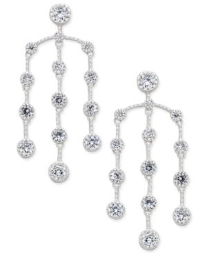 Inc International Concepts Silver-tone Multi-crystal Chandelier Earrings, Only At Macy's