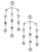 Inc International Concepts Silver-tone Multi-crystal Chandelier Earrings, Only At Macy's
