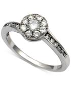 Diamond Cluster Engagement Ring (5/8 Ct. T.w.) In 14k White Gold