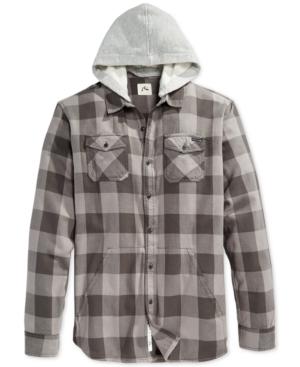 Rusty Ironbark Plaid Hooded Long-sleeve Shirt