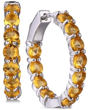 Tiara Cubic Zirconia In & Out Large Hoop Earrings