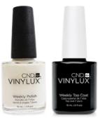 Creative Nail Design Vinylux Cream Puff Nail Polish & Top Coat (two Items), 0.5-oz, From Purebeauty Salon & Spa
