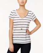 Maison Jules Short-sleeve Striped T-shirt, Only At Macy's