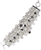 Givenchy Crystal, Colored Stone & Imitation Pearl Flex Bracelet