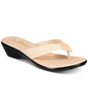 Callisto Yazmine Thong Wedge Sandals, Created For Macy's Women's Shoes