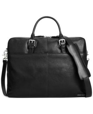 Cole Haan Pebbled Leather Zip-top Attache Bag