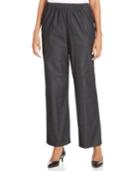 Alfred Dunner Petite Pull-on Denim Pants, Black Wash