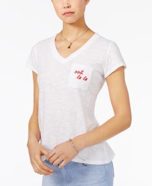 Maison Jules Oh La La Embroidered T-shirt, Only At Macy's