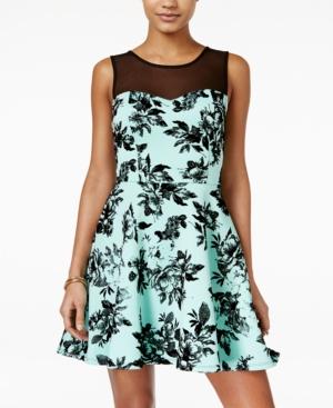 Trixxi Juniors' Floral Illusion Dress