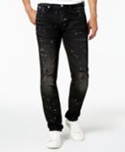 Guess Men's Slim-fit Tapered Paint-splatter Jeans