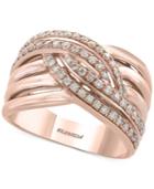 Pave Rose By Effy Diamond Woven Ring (1/2 Ct. T.w.) In 14k Rose Gold