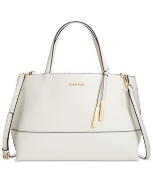 Calvin Klein Triple Compartment Premium Leather Satchel