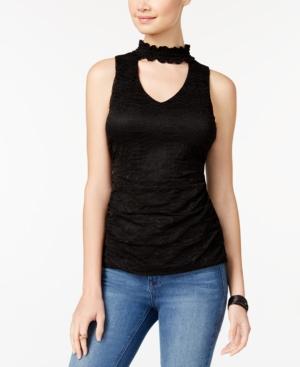Bcx Juniors' Lace Choker Top