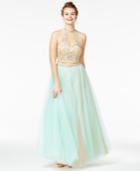 Say Yes To The Prom Juniors' 2-pc. Embellished Ball Gown, A Macy's Exclusive
