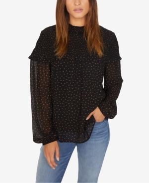 Sanctuary Bria Smocked Polka-dot Blouse