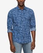 Calvin Klein Jeans Men's Bijou Blue Botanical Print Shirt