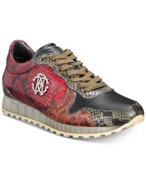 Roberto Cavalli Men's Snakeskin Lace-up Sneakers Men's Shoes