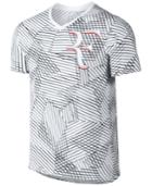 Nike Men's Printed V-neck Roger Federer Tennis T-shirt