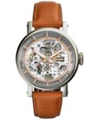 Fossil Women's Automatic Original Boyfriend Tan Leather Strap Watch 38mm Me3109