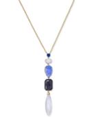 Kate Spade New York Gold-tone Blue Stone Lariat Necklace