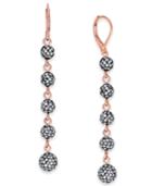 Inc International Concepts Two-tone Pave-ball Linear Drop Earrings, Created For Macy's