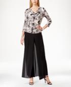 Msk Draped Printed Sequined Top