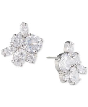 Carolee Silver-tone Crystal Cluster & Vine Jacket Earrings