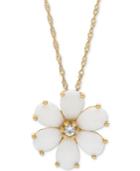 Opal (1-1/2 Ct. T.w.) & White Topaz Accent Flower 18 Pendant Necklace In 14k Gold
