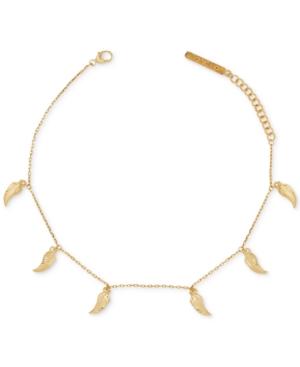 Lucky Brand Gold-tone Plated Leaf Charm Bracelet