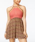 American Rag Juniors' Crocheted Halter Dress, Only At Macy's