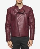 Calvin Klein Men's Faux Leather Asymmetrical Moto Jacket