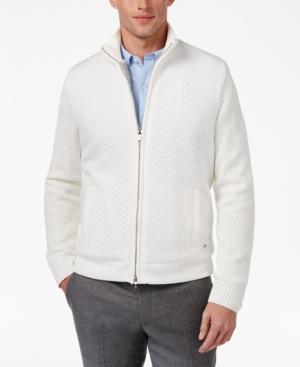 Alfani Collection Men's Zip-front Cardigan With Faux Fur Lining, Only At Macy's